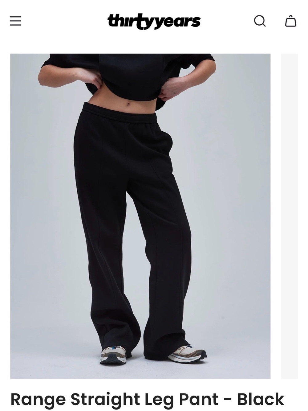 ThirtyYears Range Straight-Leg Pant- Black